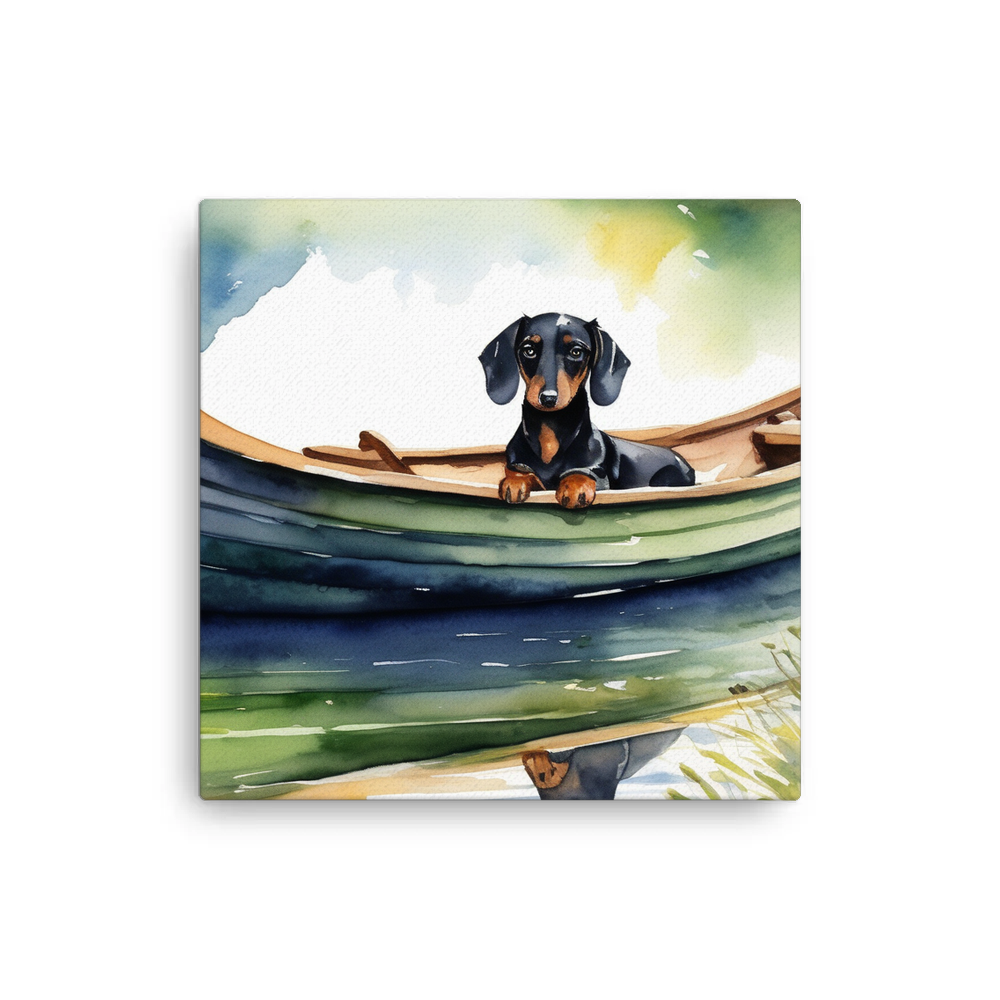 PugMug Custom Black Dachshund Canvas