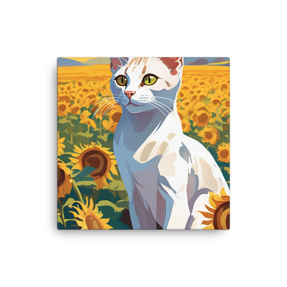 PugMug Custom White Abyssinian Cat Canvas