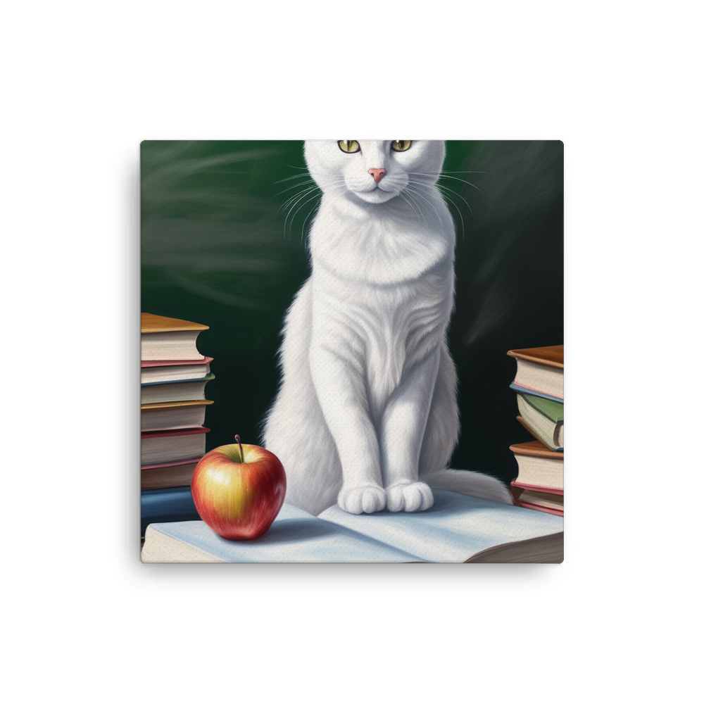 PugMug Custom White Companion Cat Canvas