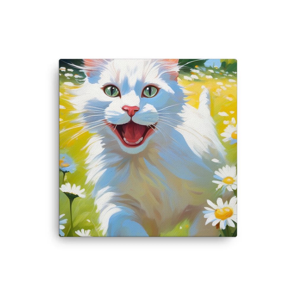 PugMug Custom White Companion Cat Canvas