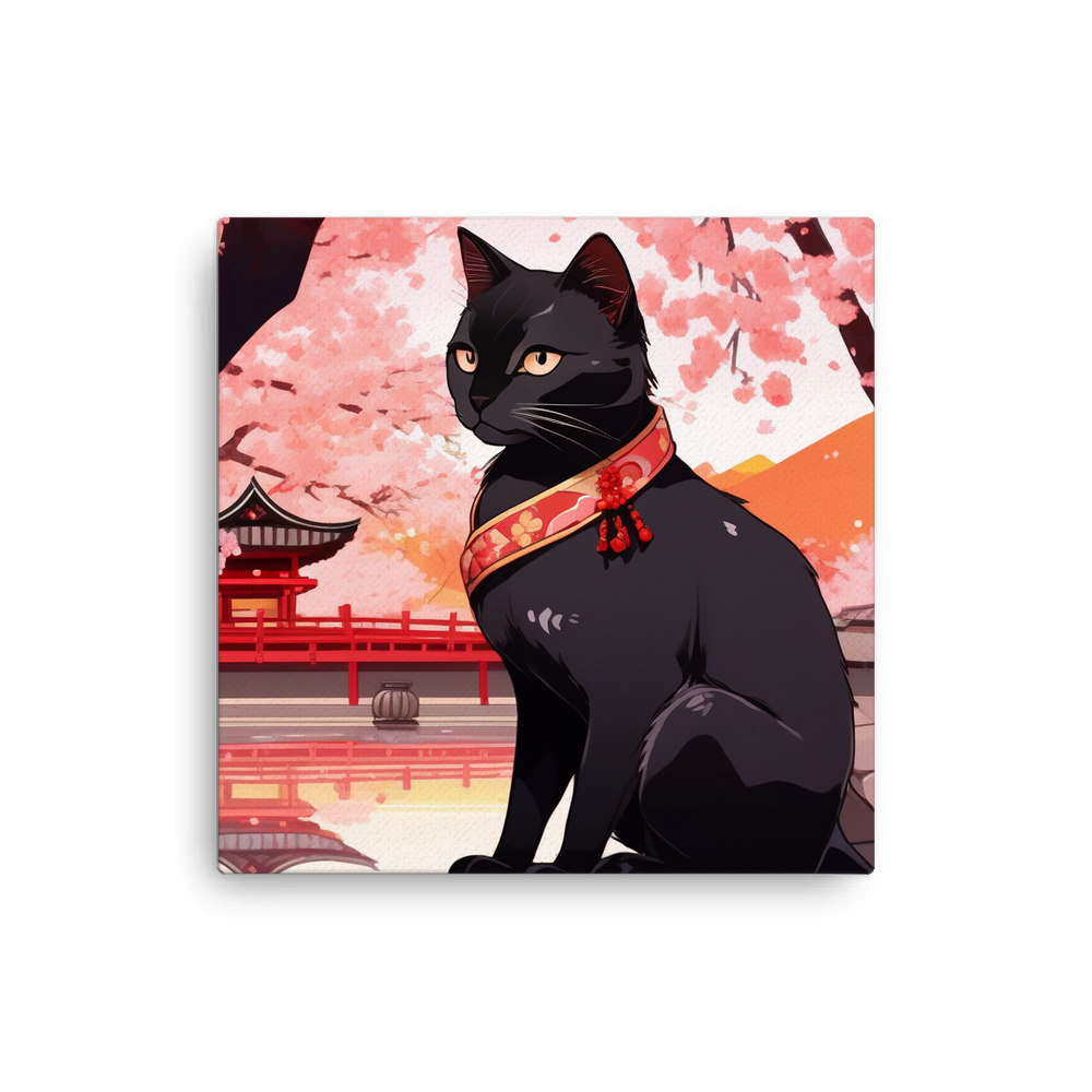 PugMug Custom Black Exotic Cat Canvas