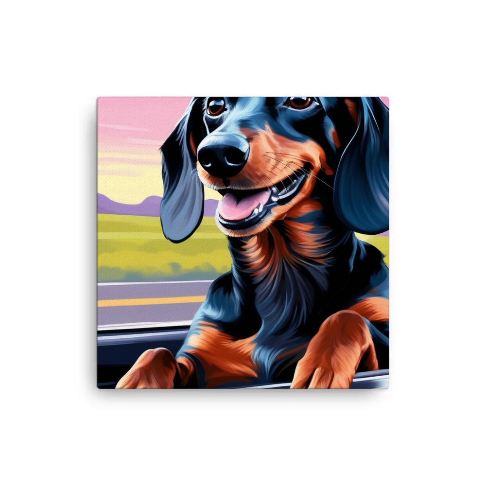 PugMug Custom Black Dachshund Canvas