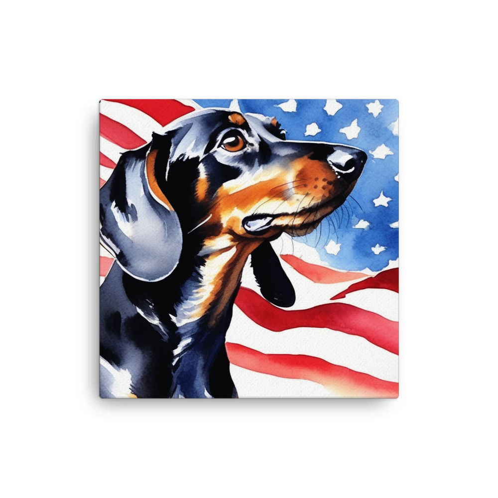 PugMug Custom Black Dachshund Canvas