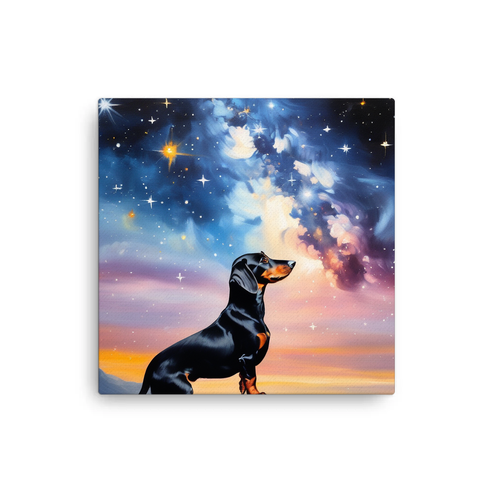 PugMug Custom Black Dachshund Canvas