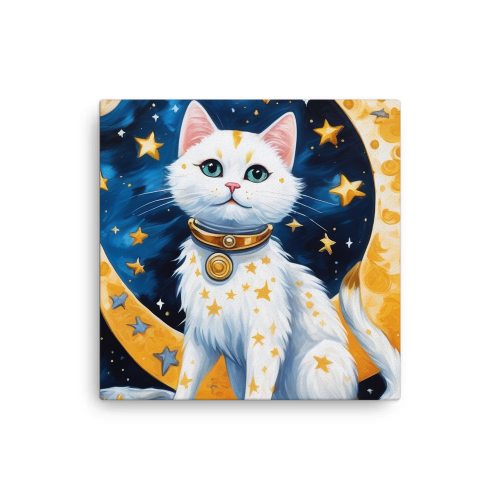 PugMug Custom White Companion Cat Canvas