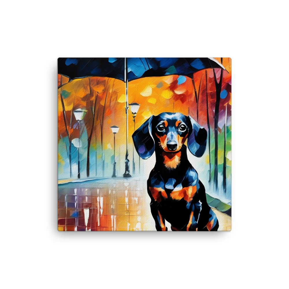 PugMug Custom Black Dachshund Canvas
