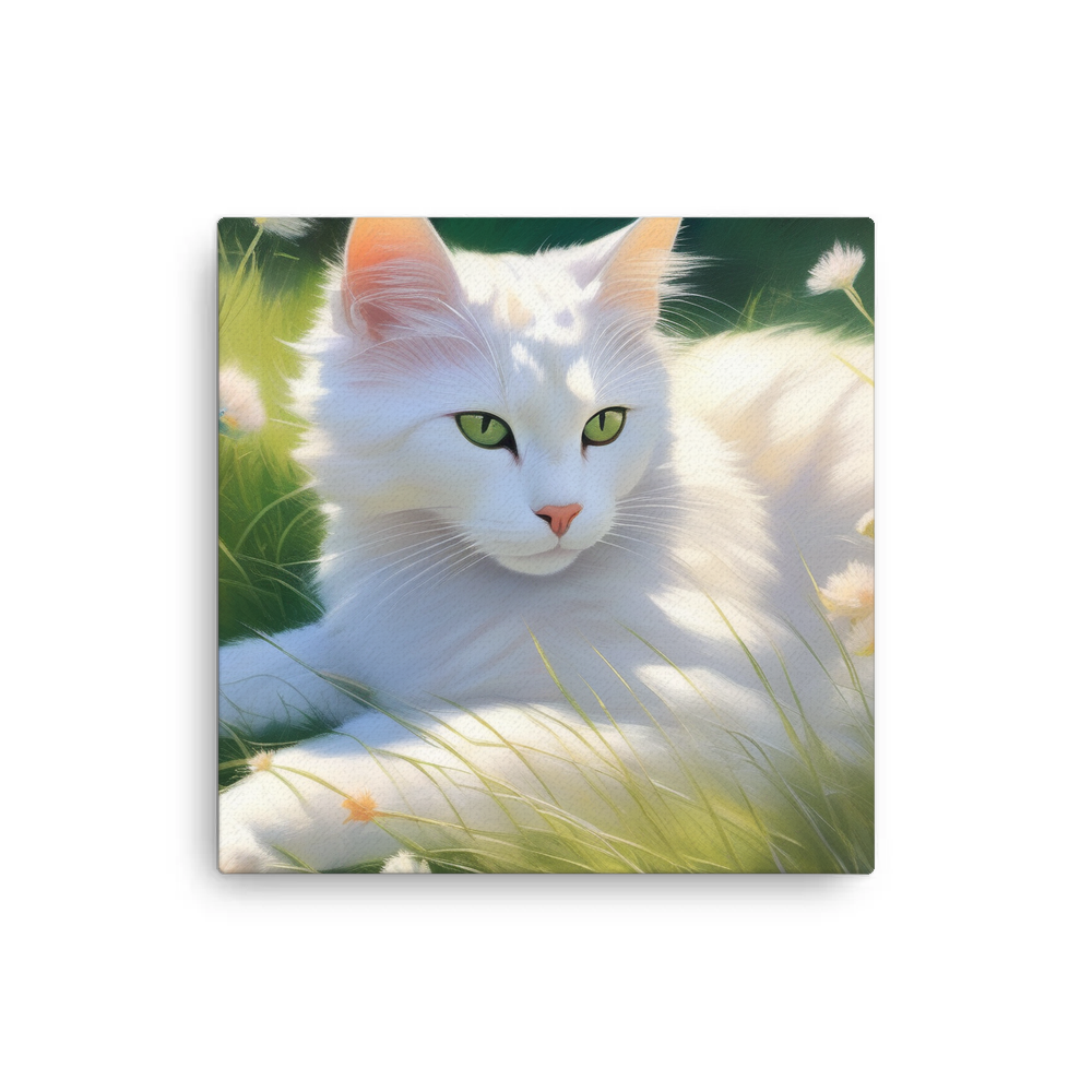 PugMug Custom White Companion Cat Canvas