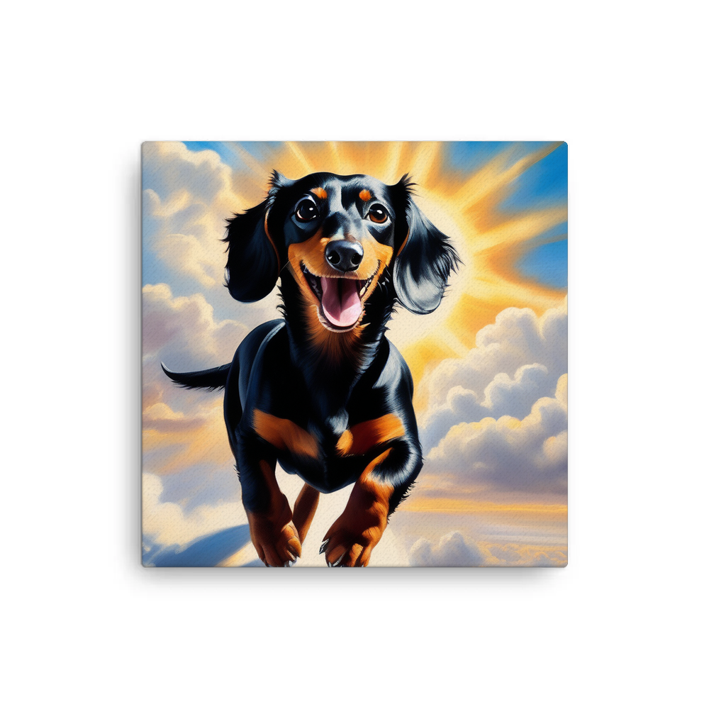 PugMug Custom Black Dachshund Canvas