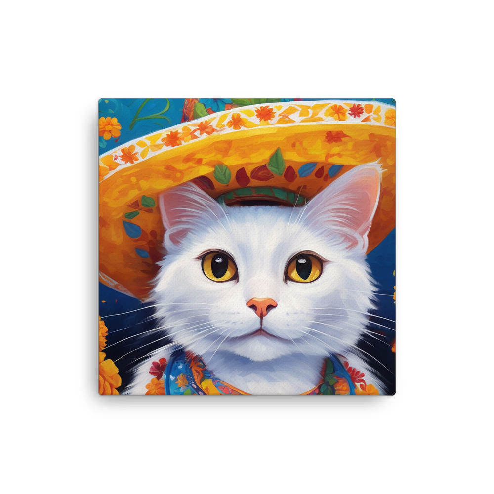 PugMug Custom White Companion Cat Canvas