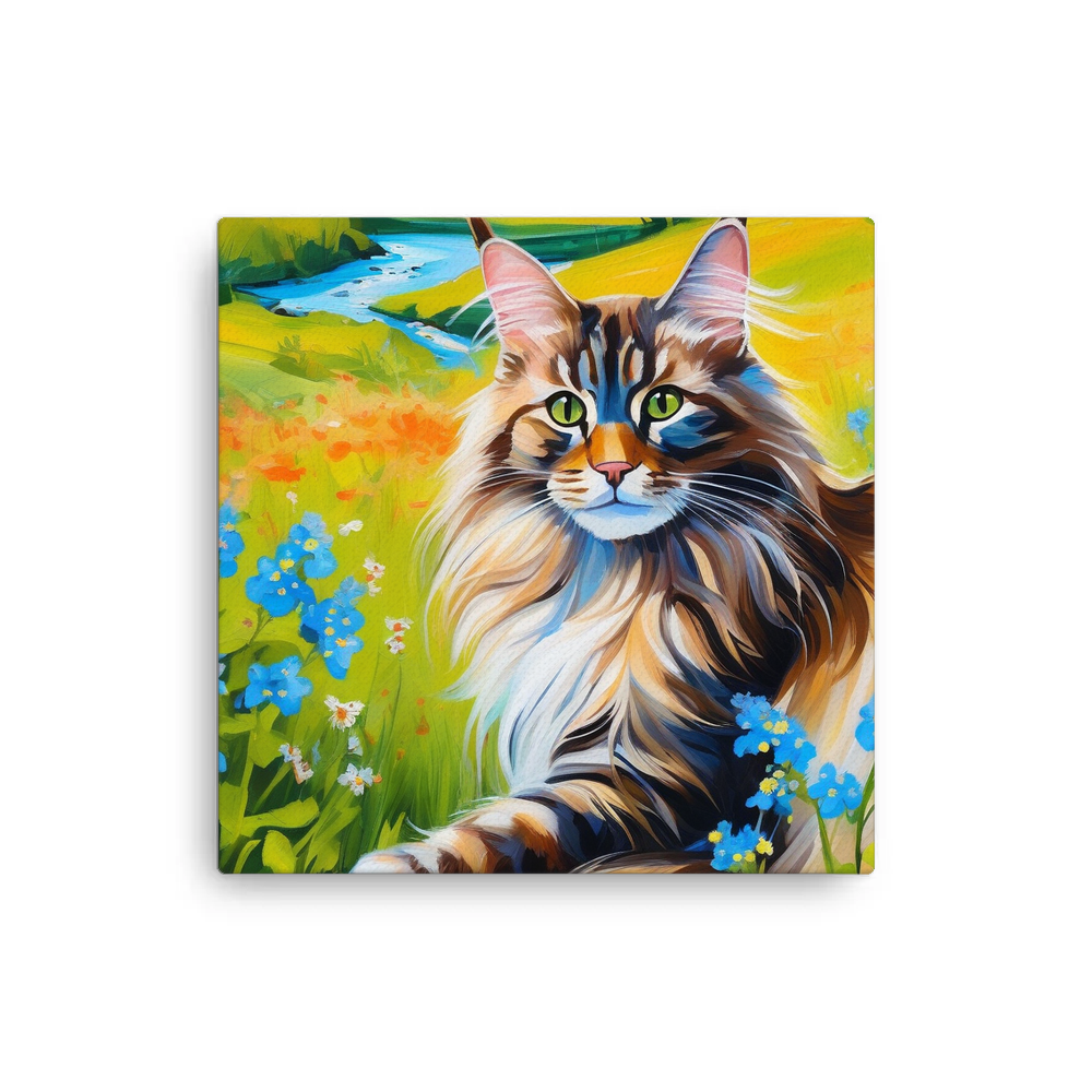 PugMug Custom Tabby Maine Coon Cat Canvas