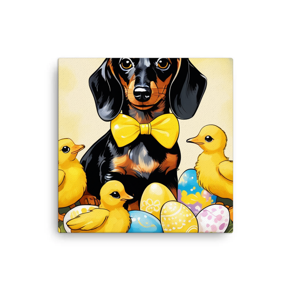 PugMug Custom Black Dachshund Canvas