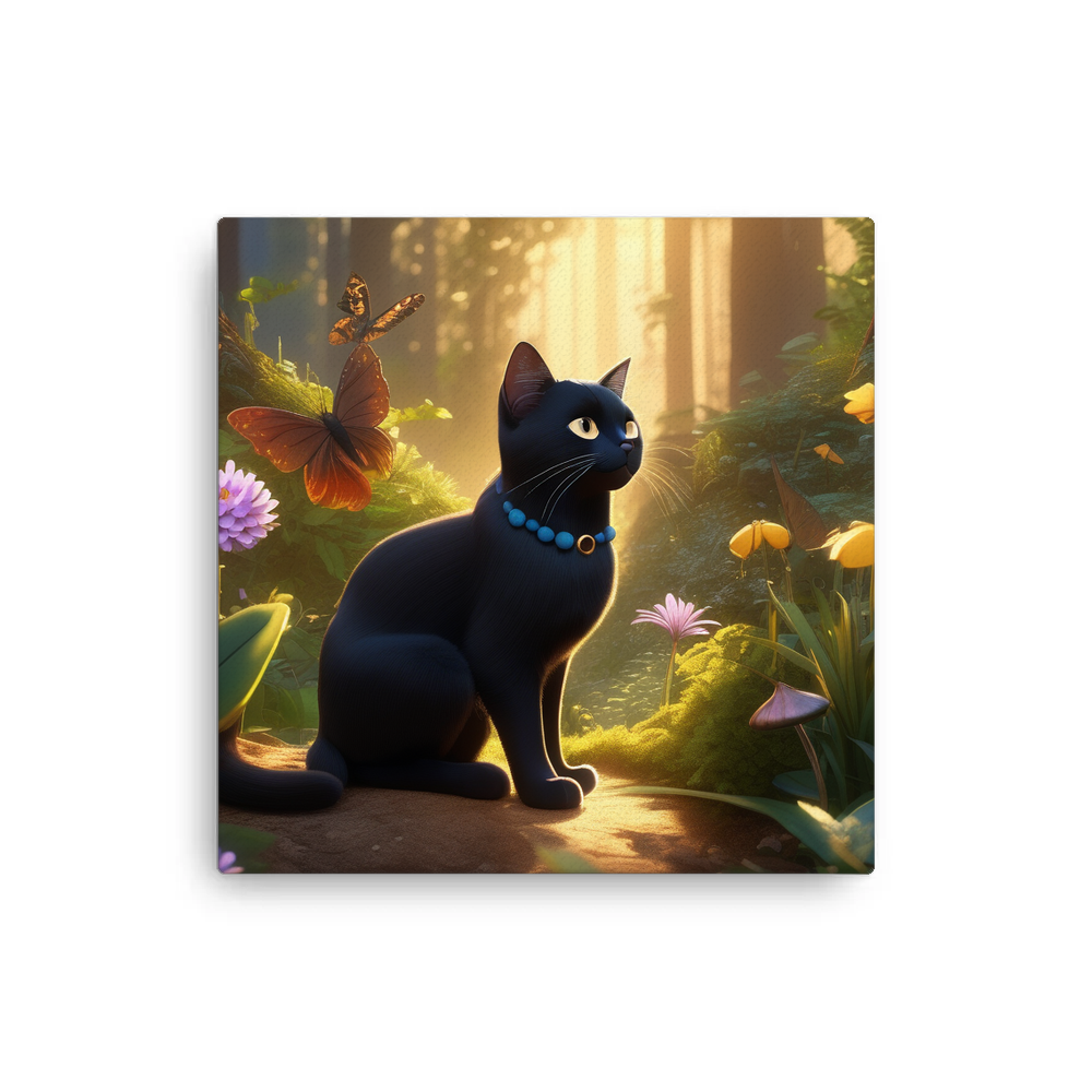 PugMug Custom Black Exotic Cat Canvas