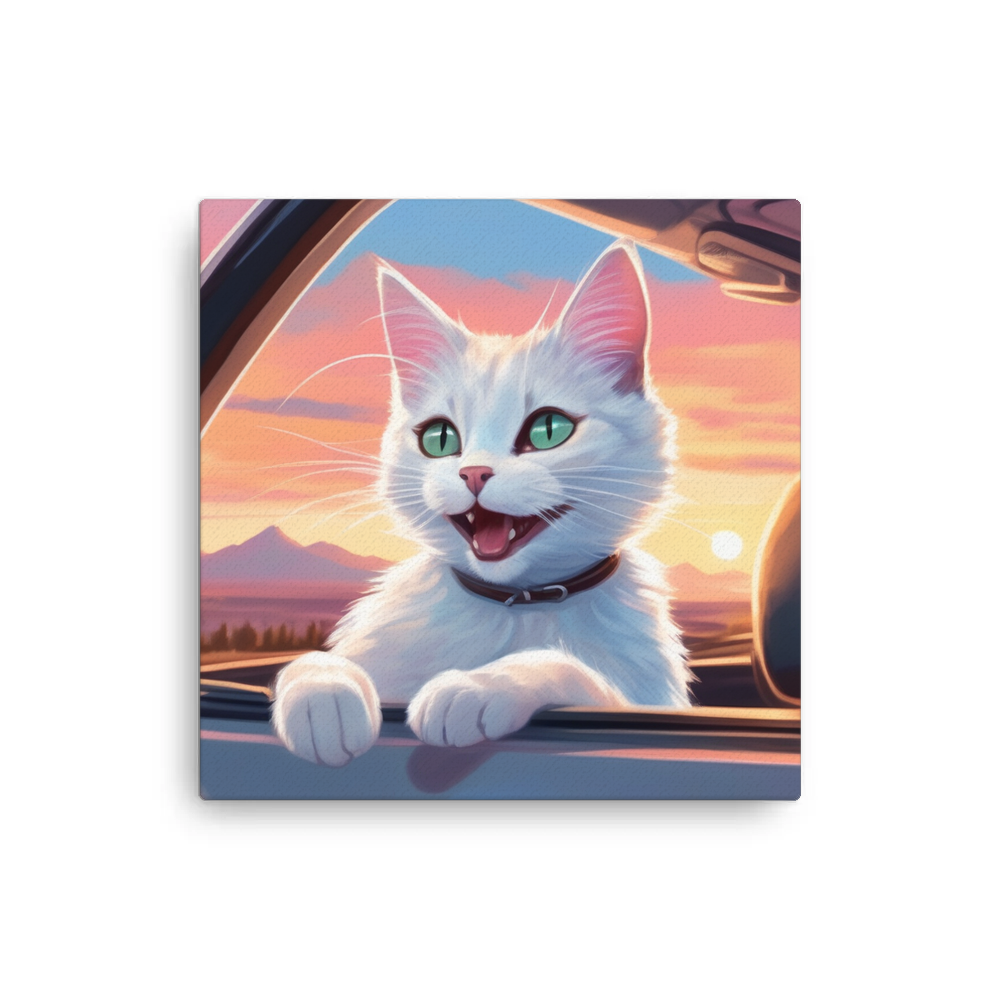 PugMug Custom White Companion Cat Canvas