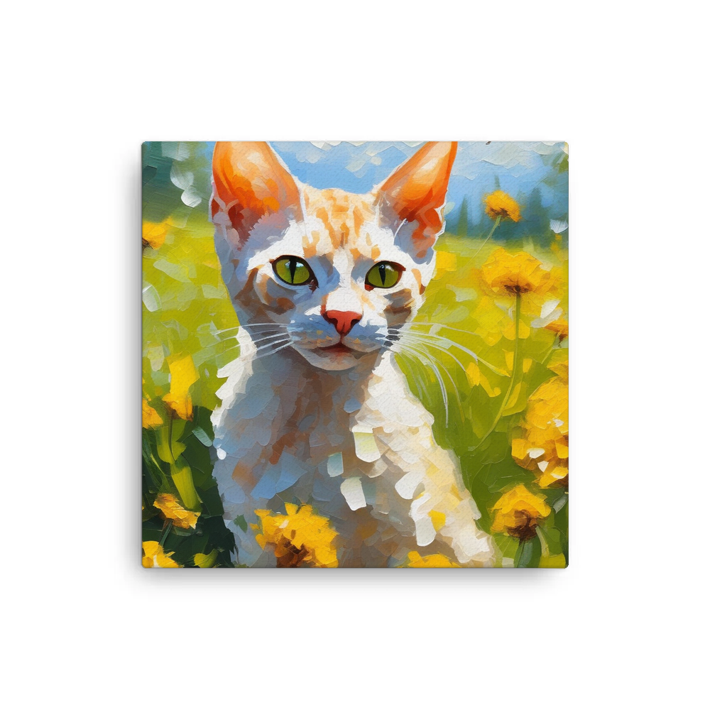 PugMug Custom Tabby Devon Rex Cat Canvas