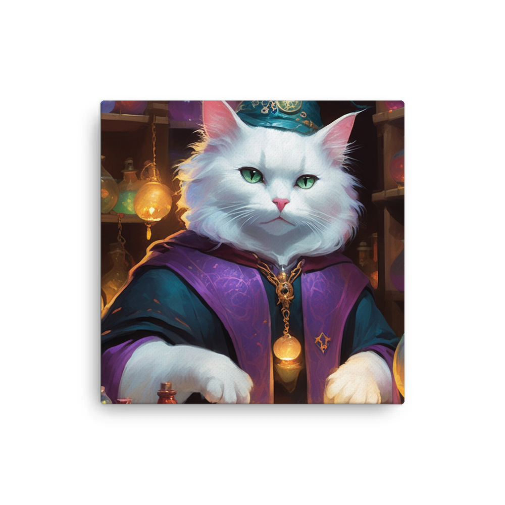 PugMug Custom White Companion Cat Canvas