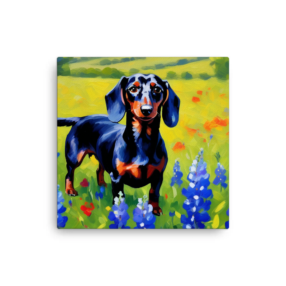 PugMug Custom Black Dachshund Canvas