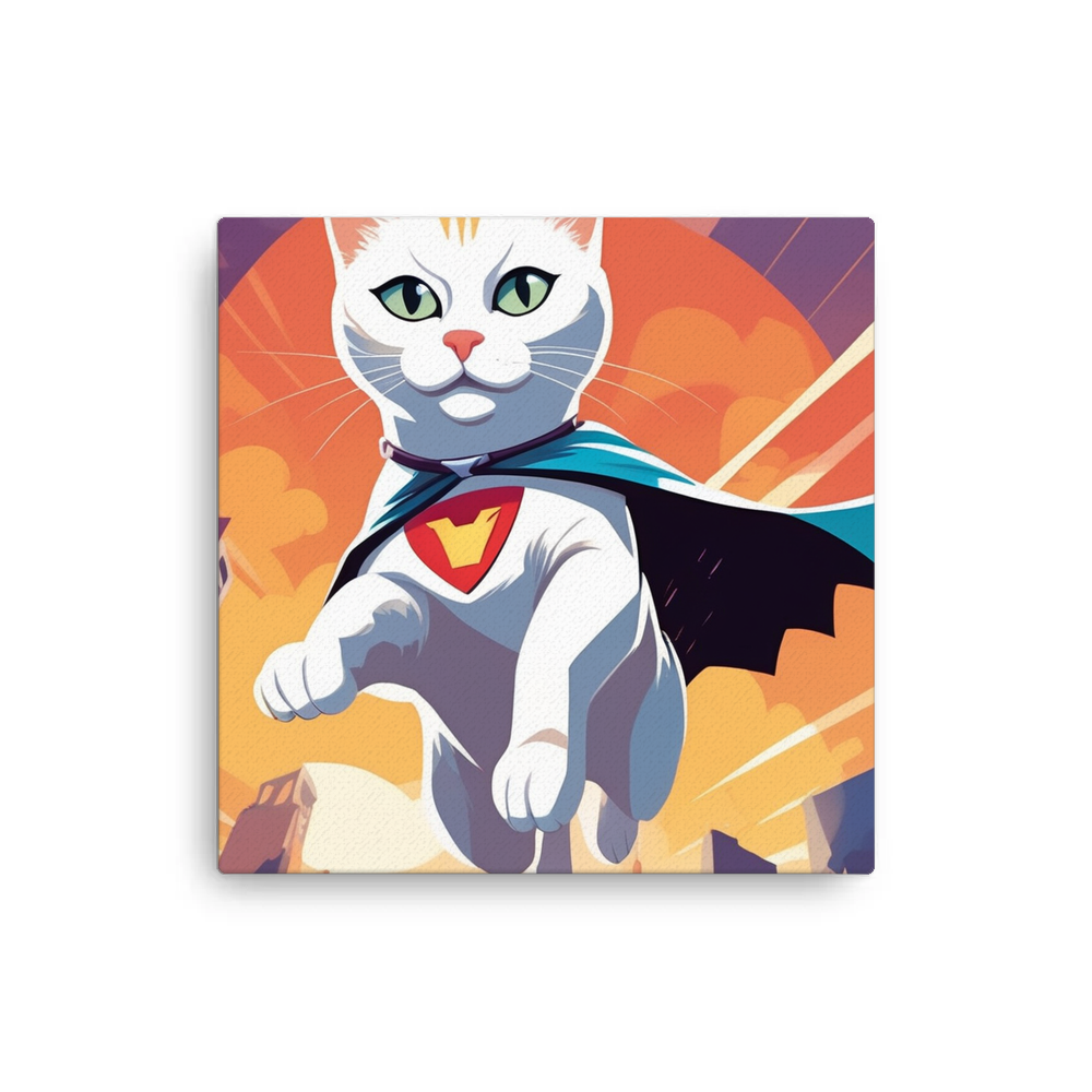 PugMug Custom White Companion Cat Canvas