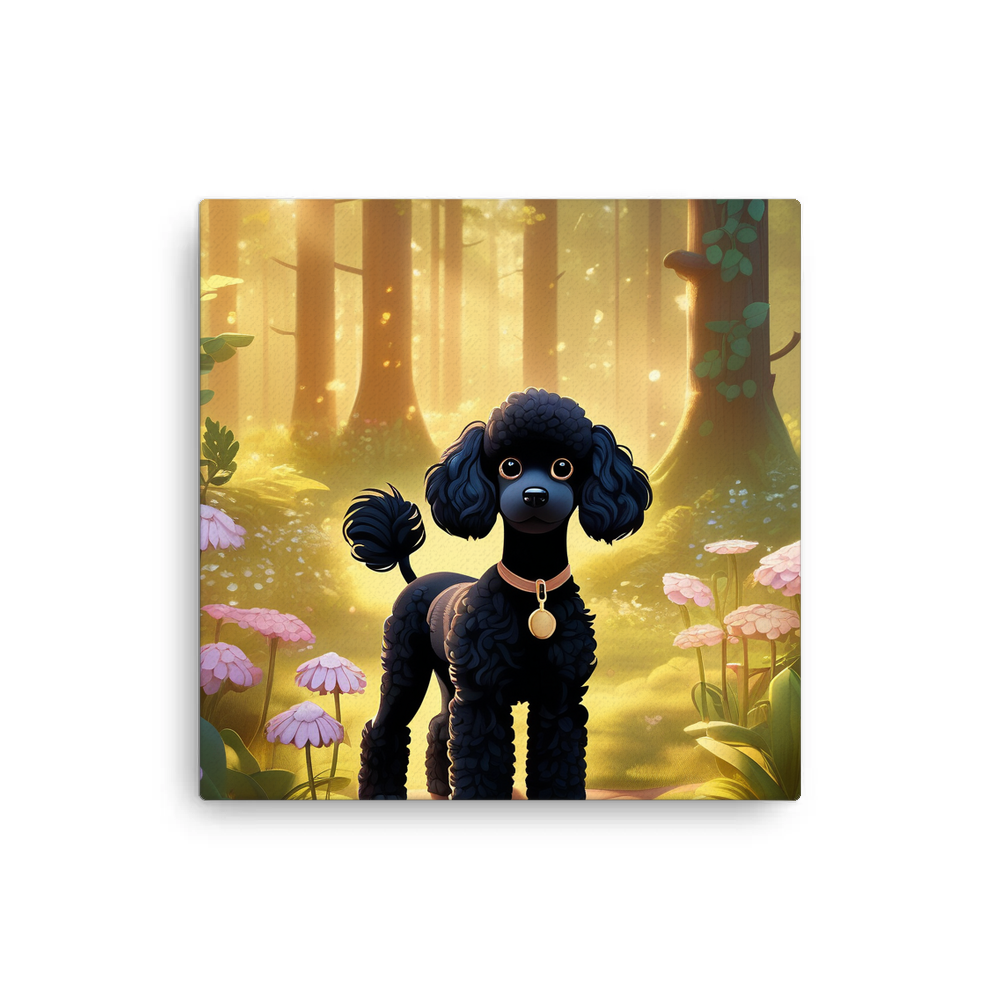 PugMug Custom Black Poodle Canvas