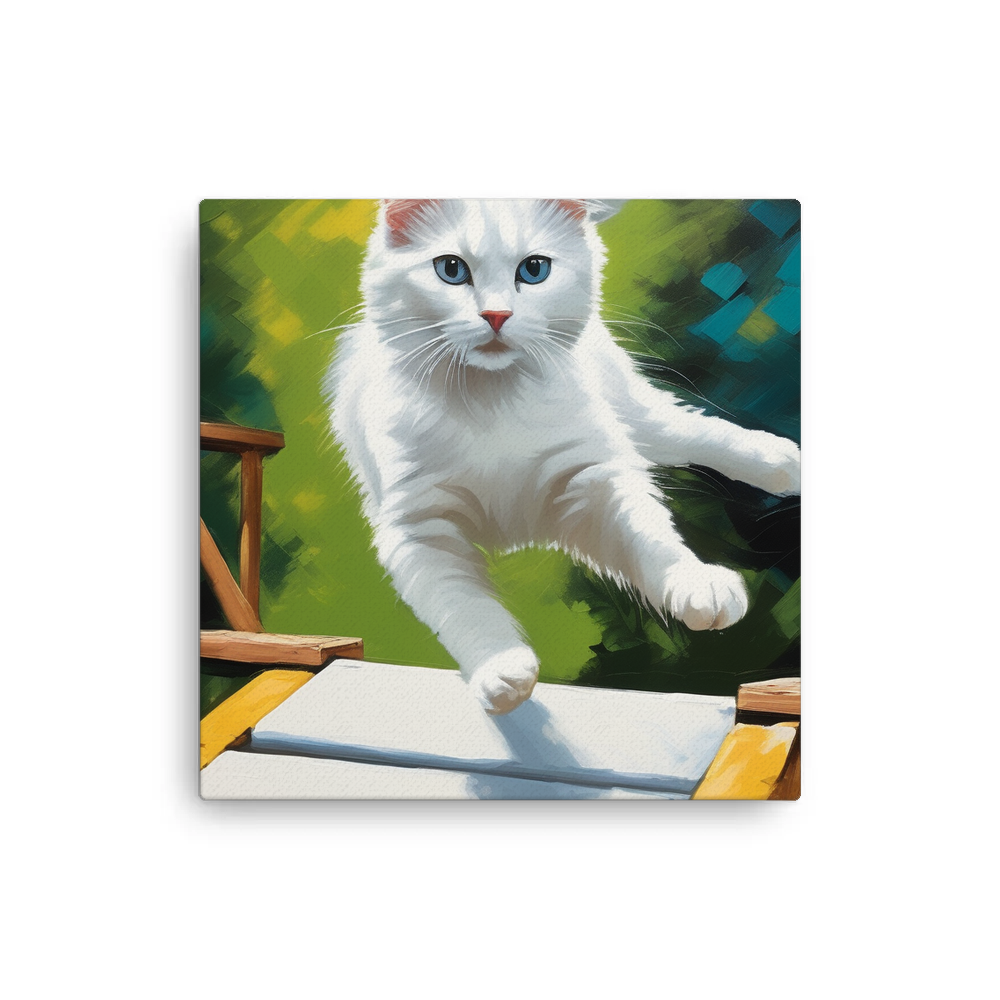 PugMug Custom White Companion Cat Canvas