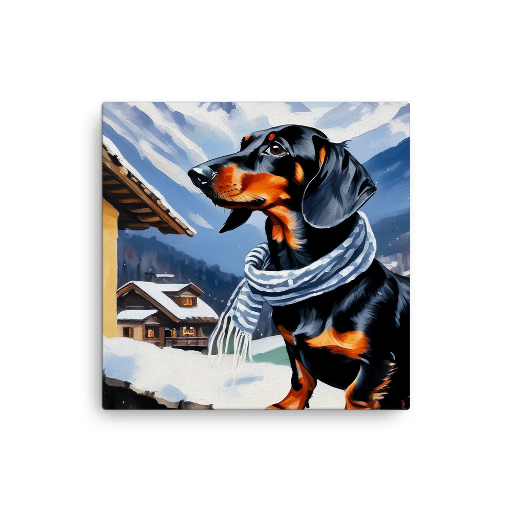 PugMug Custom Black Dachshund Canvas