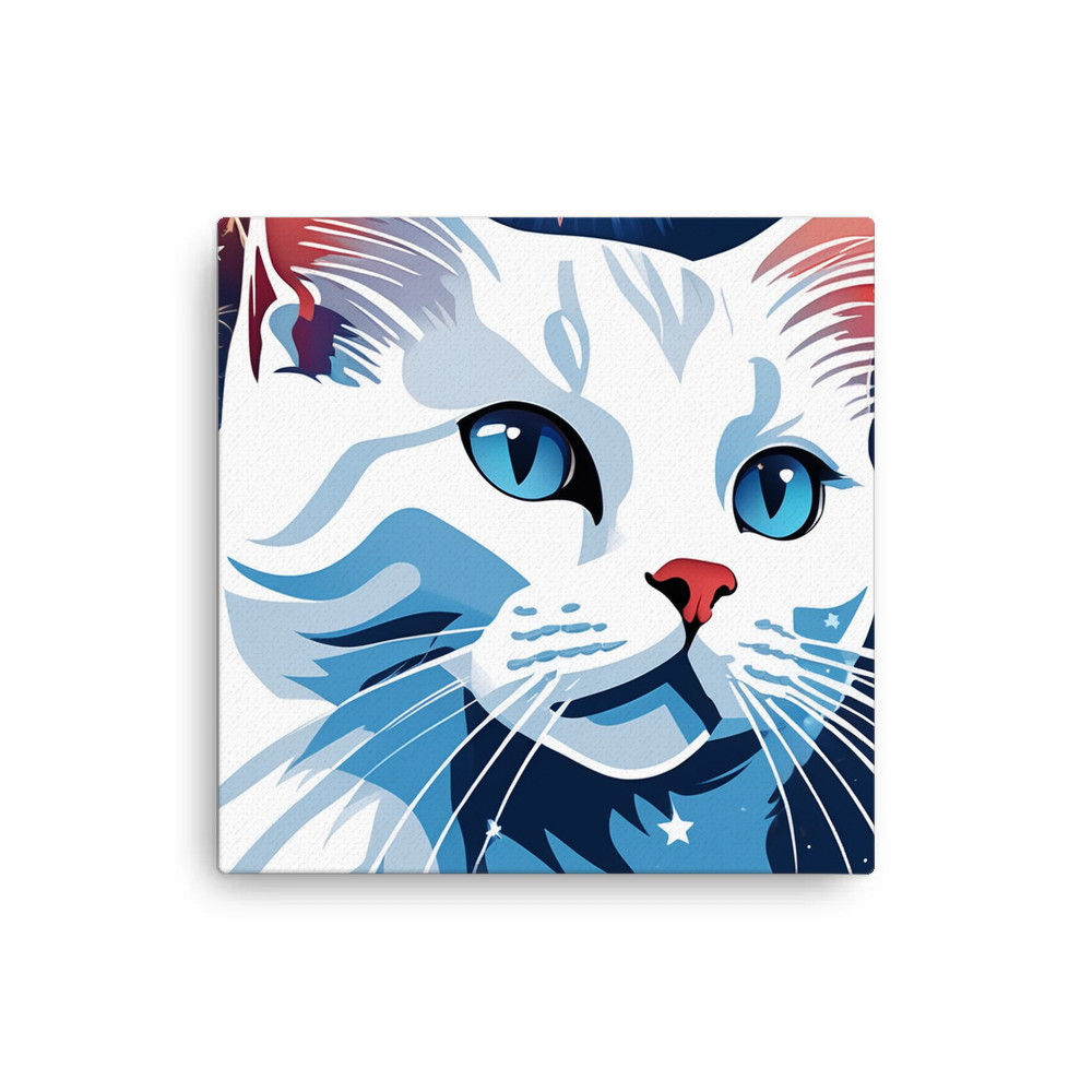 PugMug Custom White Companion Cat Canvas