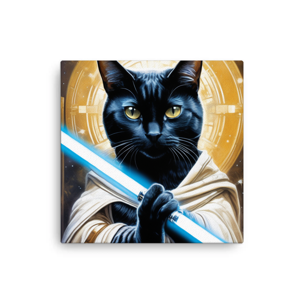 PugMug Custom Black American Shorthair Cat Canvas