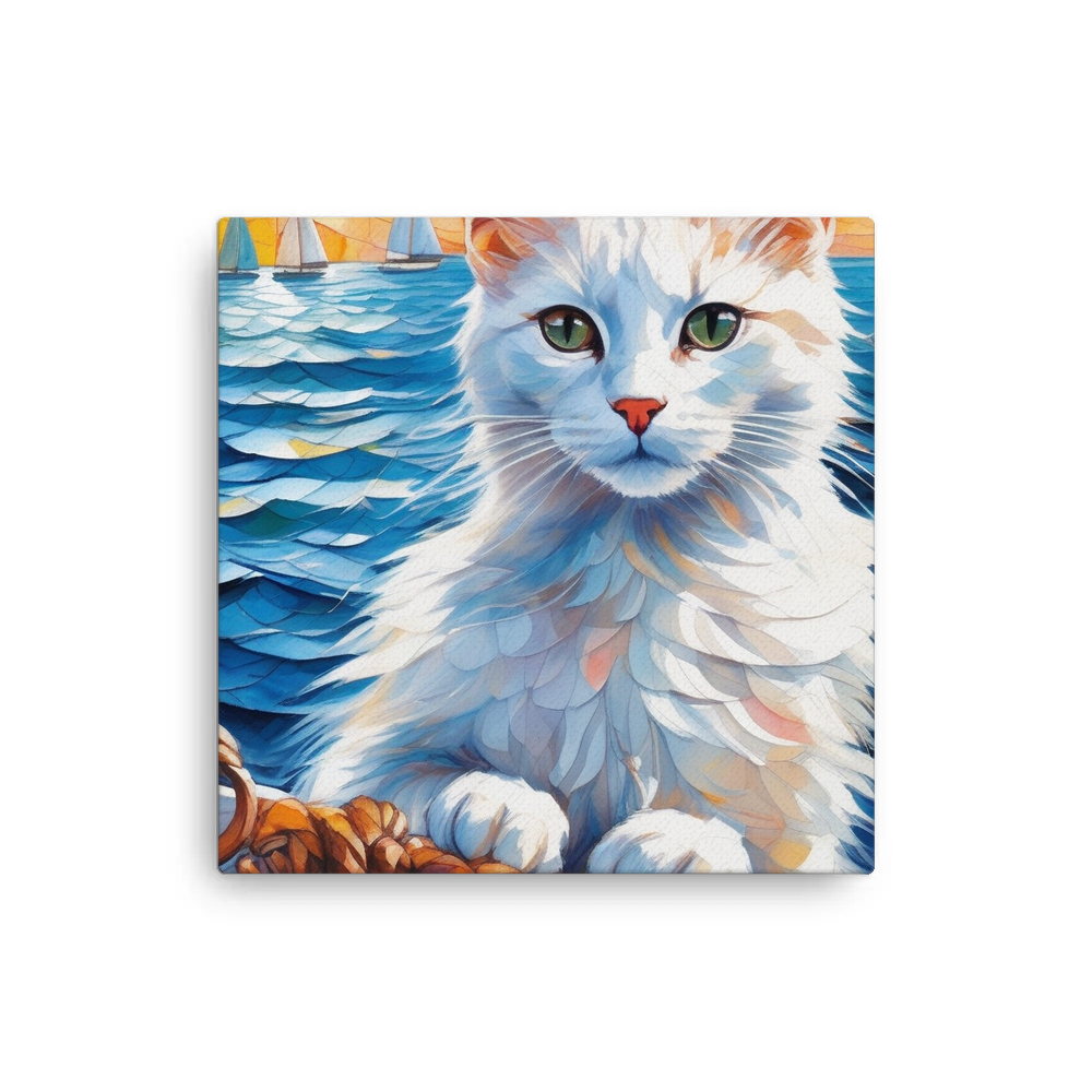PugMug Custom White Companion Cat Canvas