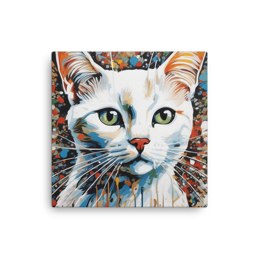 PugMug Custom White Companion Cat Canvas