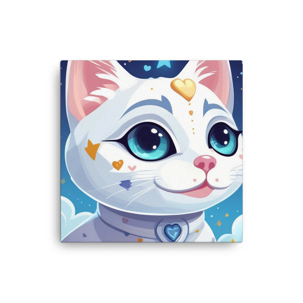 PugMug Custom White Companion Cat Canvas