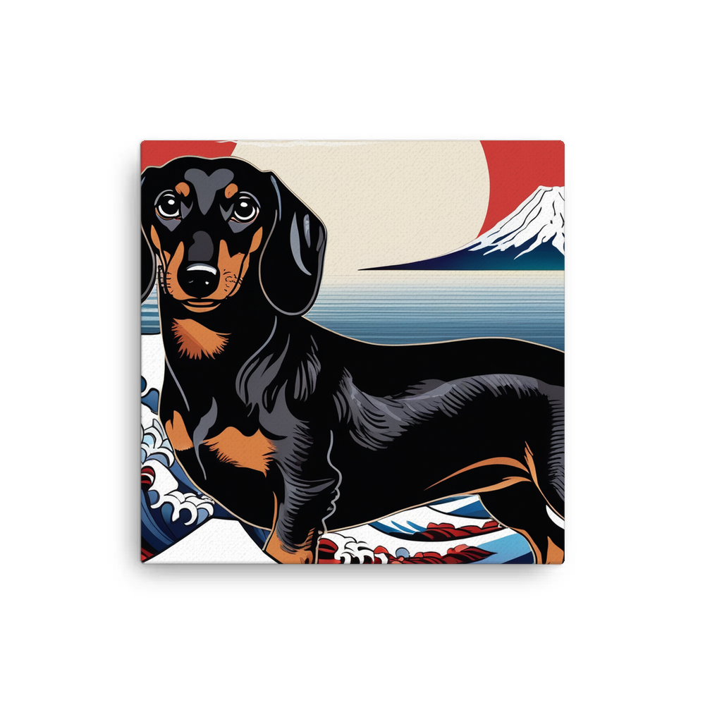 PugMug Custom Black Dachshund Canvas