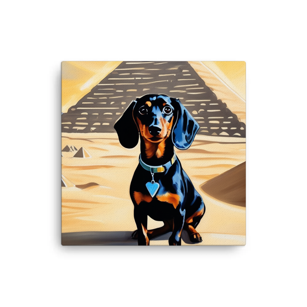 PugMug Custom Black Dachshund Canvas