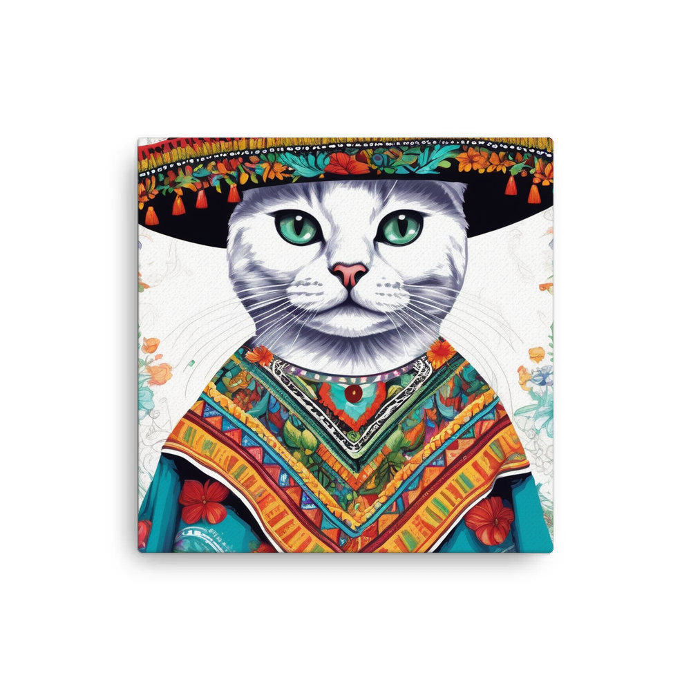 PugMug Custom White Companion Cat Canvas