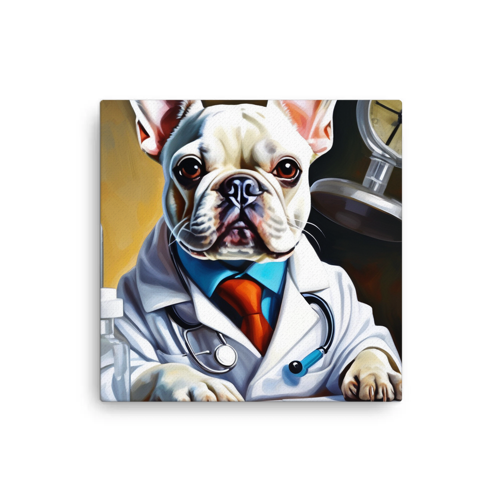 PugMug Custom White French Bulldog Canvas