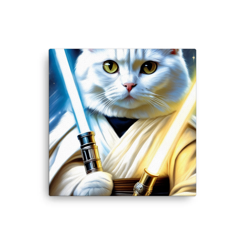 PugMug Custom White Scottish Fold Cat Canvas