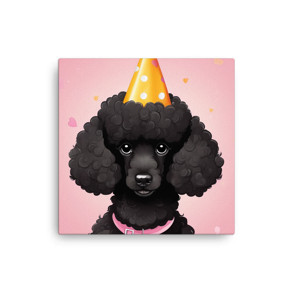 PugMug Custom Black Poodle Canvas