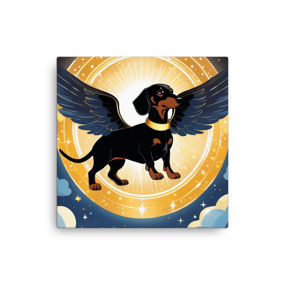 PugMug Custom Black Dachshund Canvas