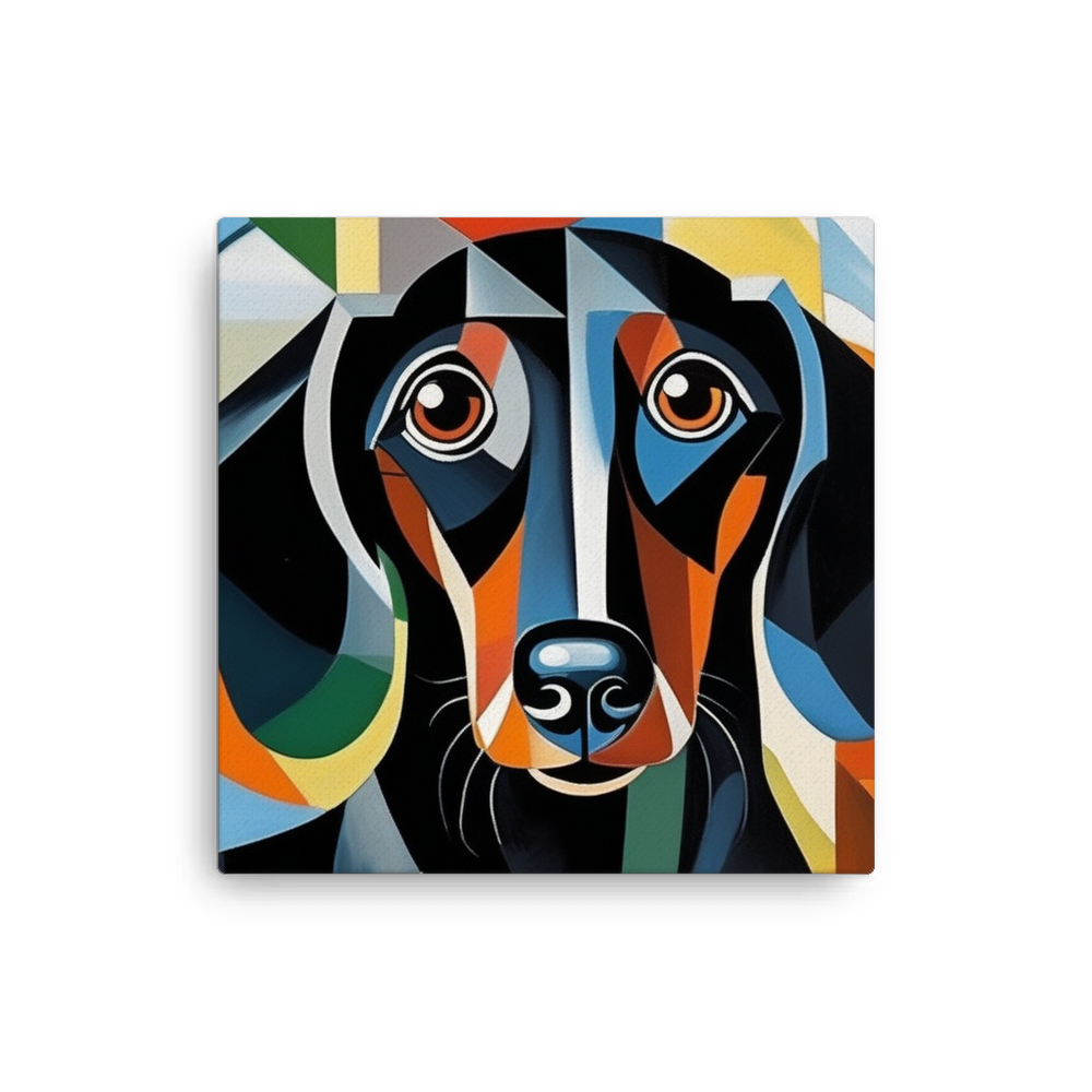 PugMug Custom Black Dachshund Canvas