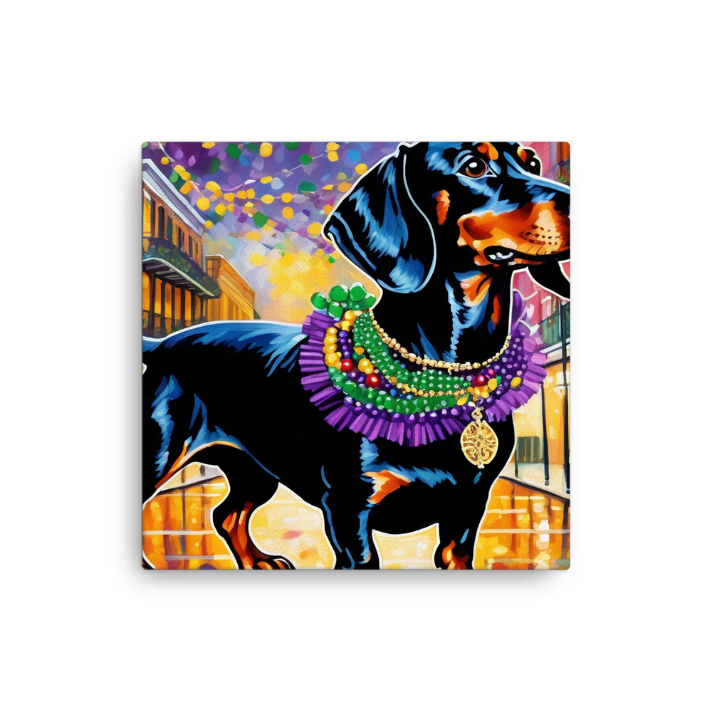 PugMug Custom Black Dachshund Canvas