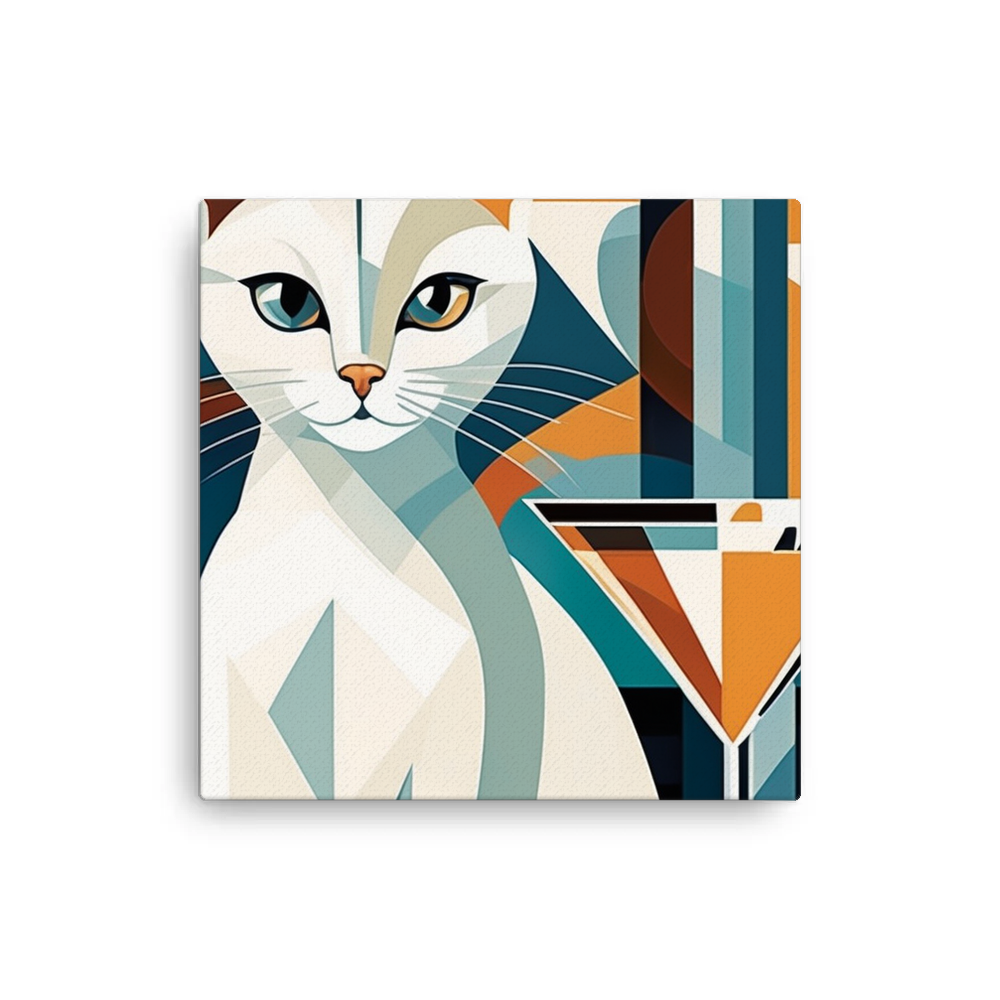 PugMug Custom White Companion Cat Canvas