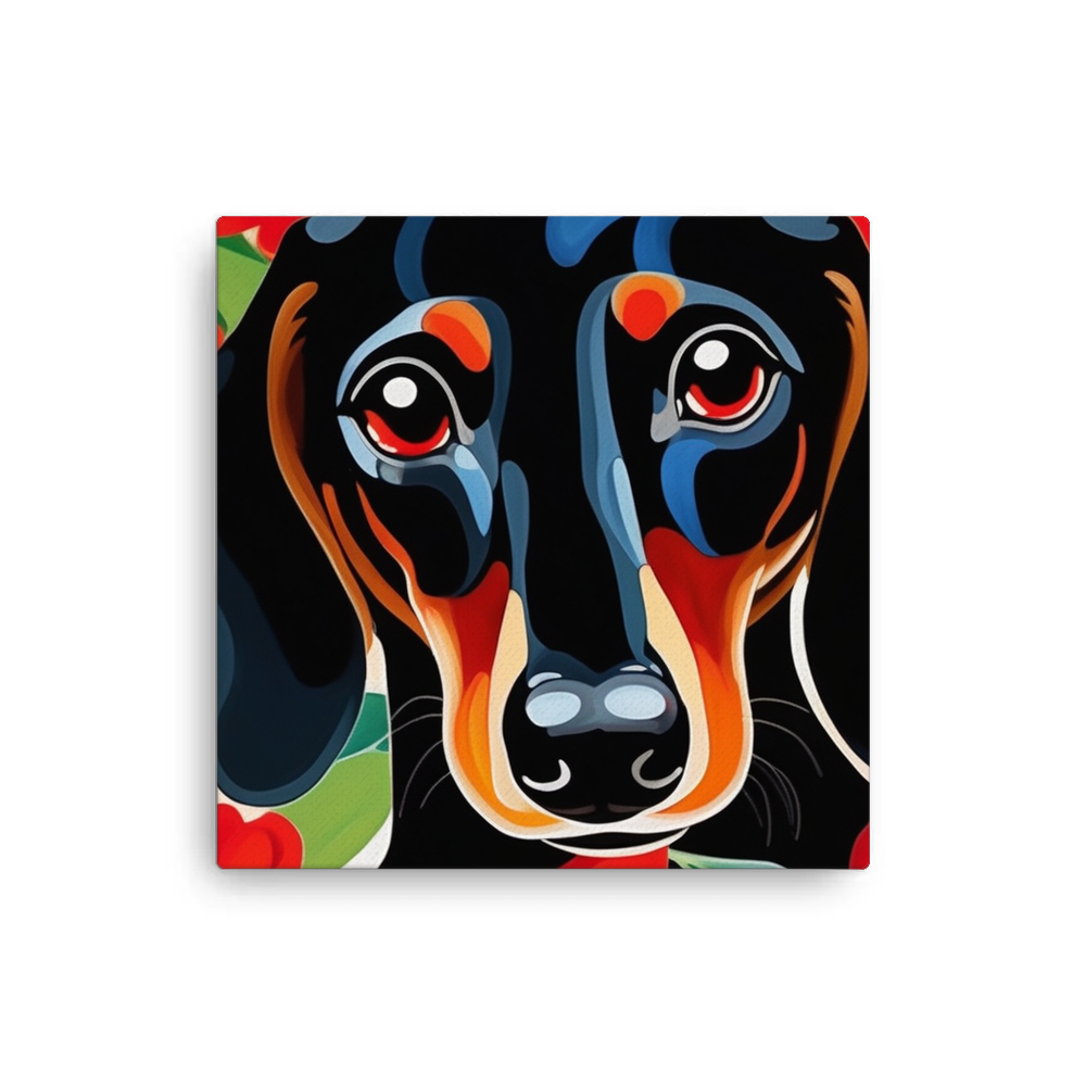 PugMug Custom Black Dachshund Canvas
