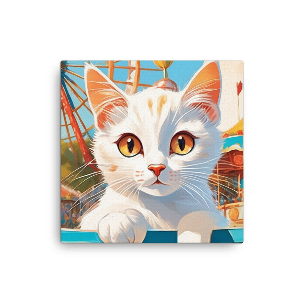 PugMug Custom White Companion Cat Canvas