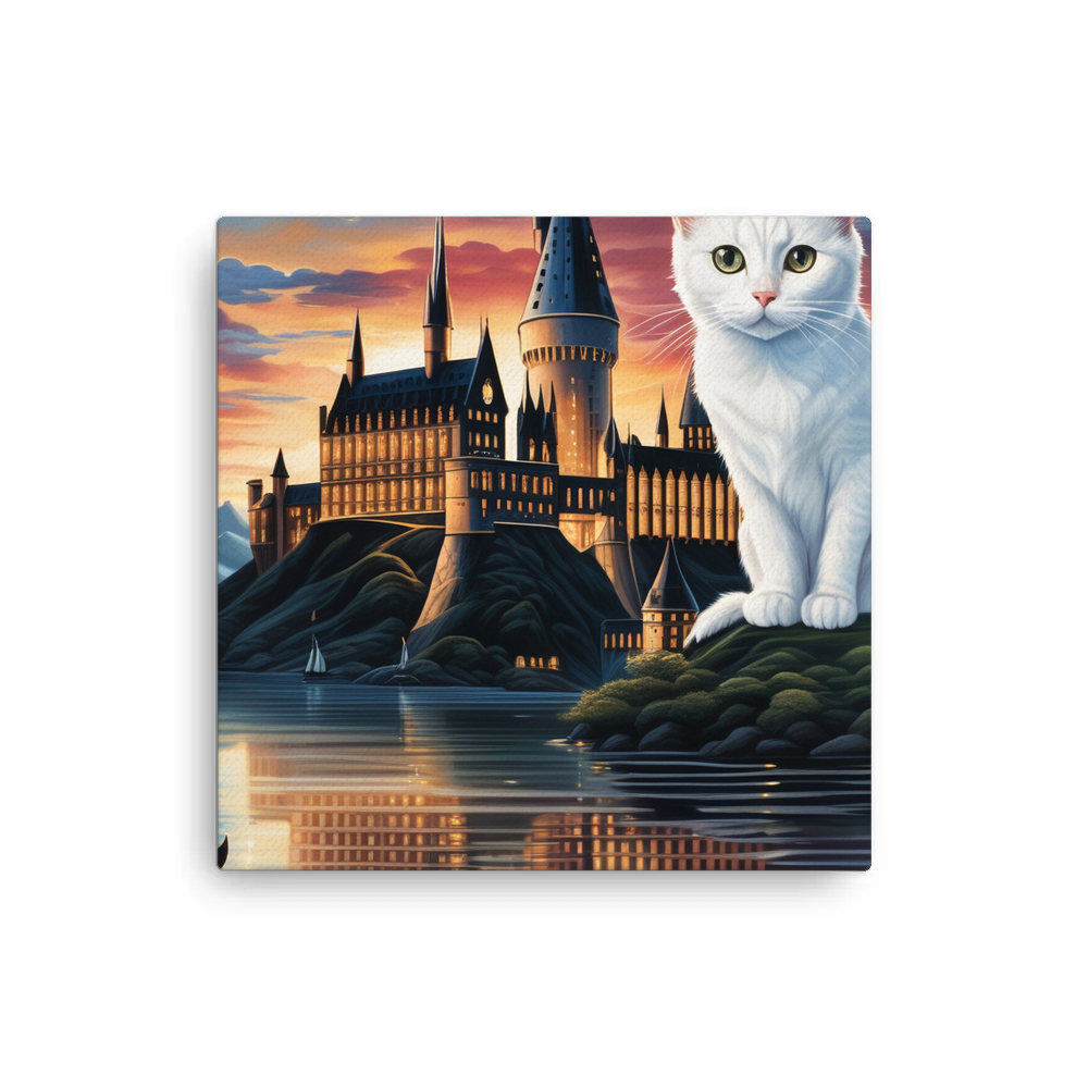 PugMug Custom White Companion Cat Canvas