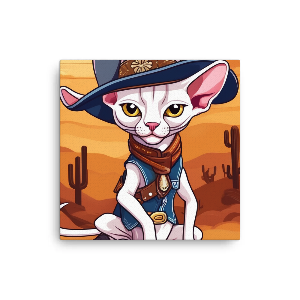 PugMug Custom White Sphynx Cat Canvas