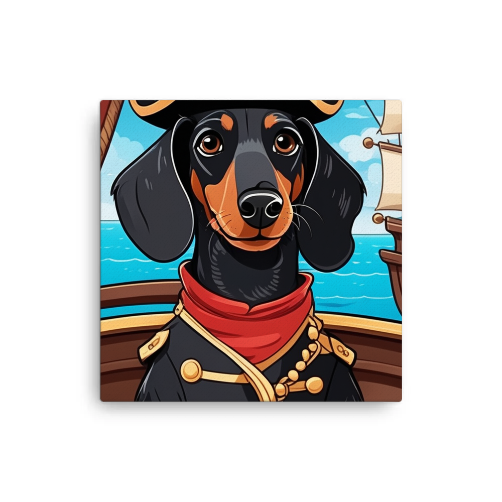 PugMug Custom Black Dachshund Canvas