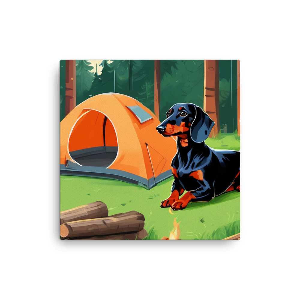 PugMug Custom Black Dachshund Canvas