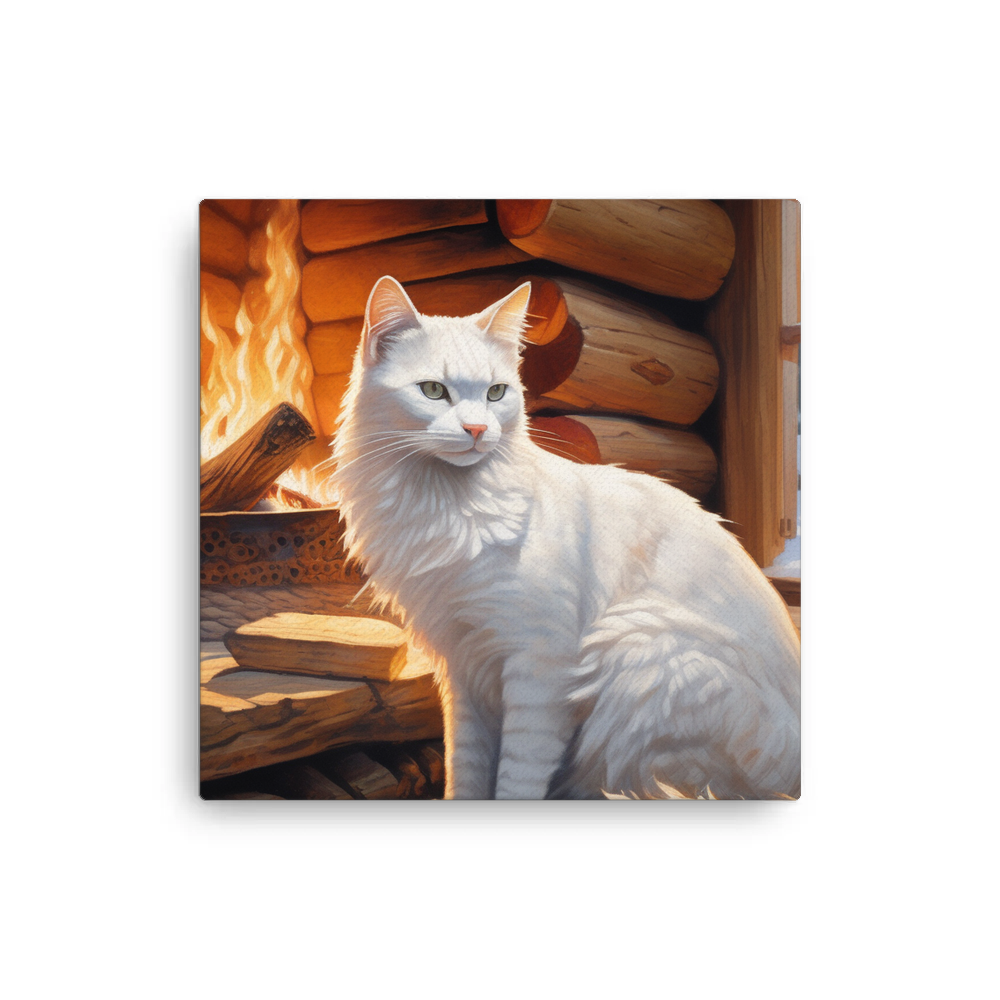 PugMug Custom White Companion Cat Canvas