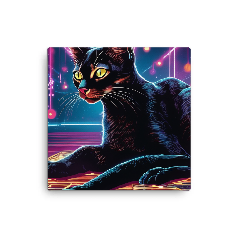 PugMug Custom Black Abyssinian Cat Canvas