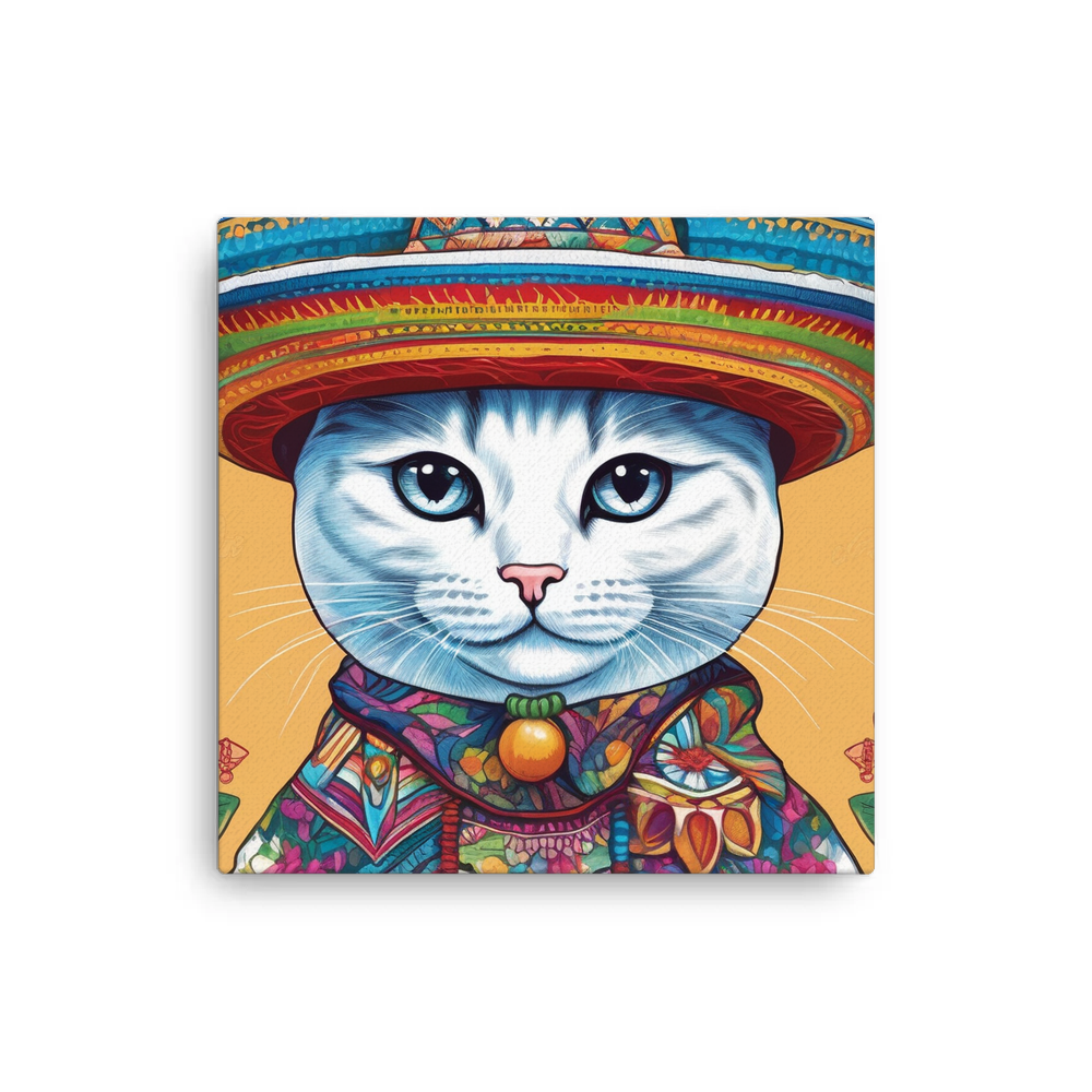 PugMug Custom White Companion Cat Canvas