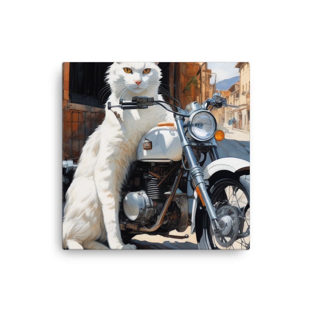 PugMug Custom White Companion Cat Canvas