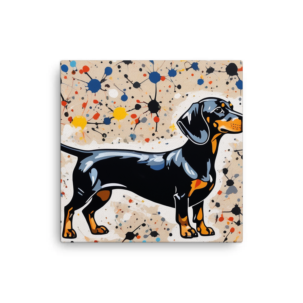 PugMug Custom Black Dachshund Canvas
